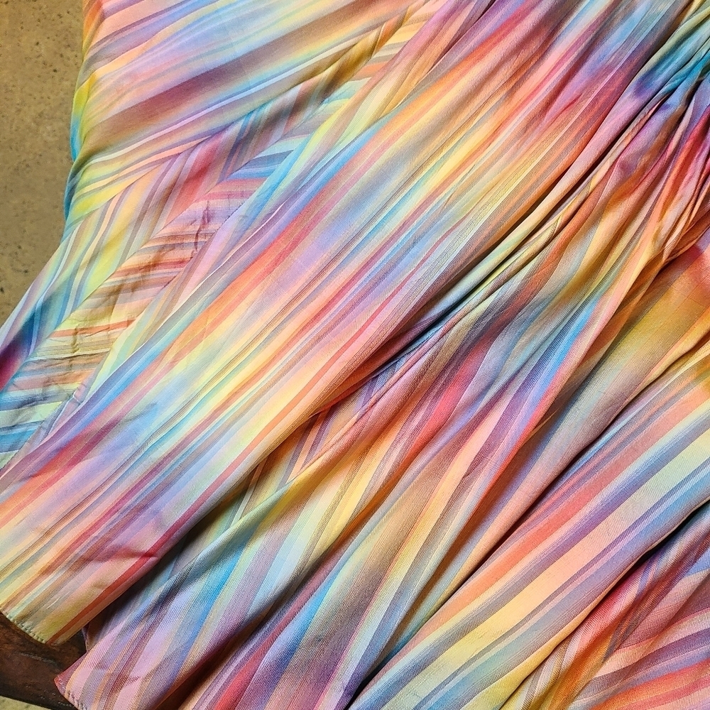 💥RUNWAY Matthew Williamson 100% Silk Colorful Beaded Embroidered Dress Size 6 - Picture 14 of 16